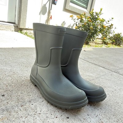 Crocs Rain Boots Mens 8 Green AllCast Waterproof Gorpcore Utility