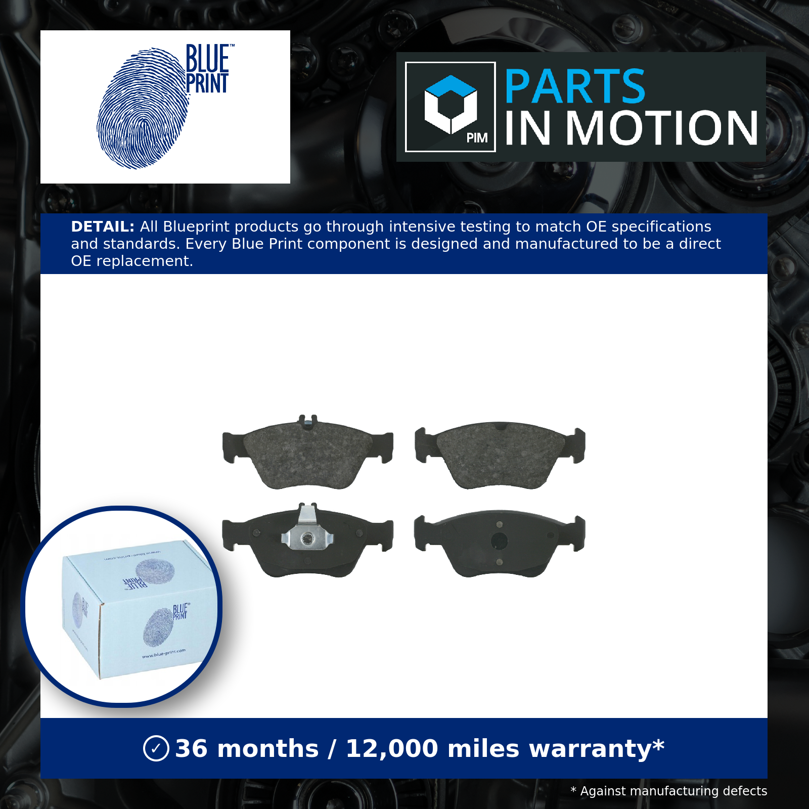 Brake Pads Set fits MERCEDES E250 S210, W210 2.5D Front 96 to 99 Blue Print New - Image 9