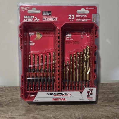 Milwaukee 48-89-4631 23pc Titanium Shockwave Drill Bit Set