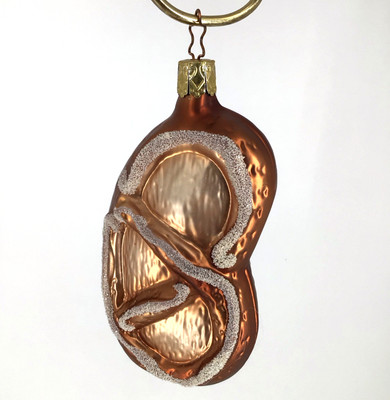 Inge Glas Handblown Glass Pretzel Christmas Tree Ornament Made in GERMANY