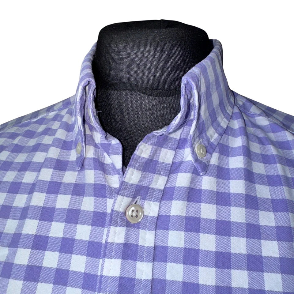 GANT Shirt Mens MEDIUM (42") Long Sleeve Mauve and White Check - Image 3 of 4