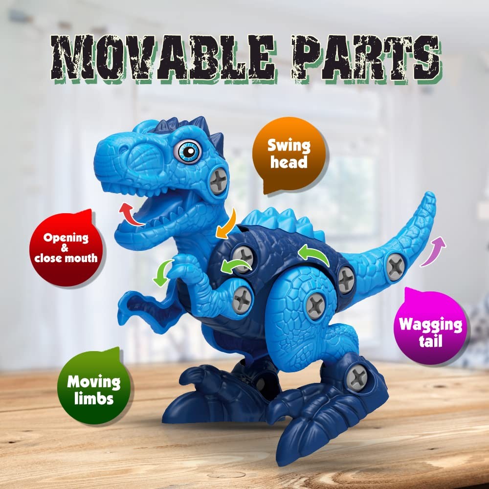 Dinosaur Toys for 3, 4, 5, 6, 7 Year Old Boys, Take Apart Toys with Electric ...