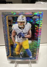 2025 Topps Chrome Football #163 Chargers Pulse Art Refractor Tuli Tuipulotu ￼