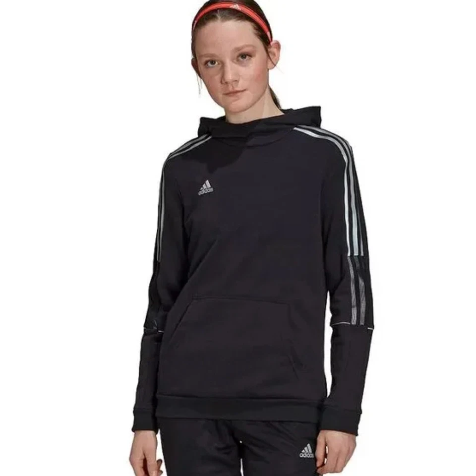 SET Adidas Tiro Hoody and Sweatpant Set Womens Size Large Purple Tartan NWT - Image 3 of 4