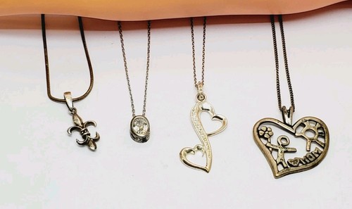 Vintage Konvolut 4 Sterling Silber 925 Kette Halskette Konvolut (60) - Bild 1 von 10