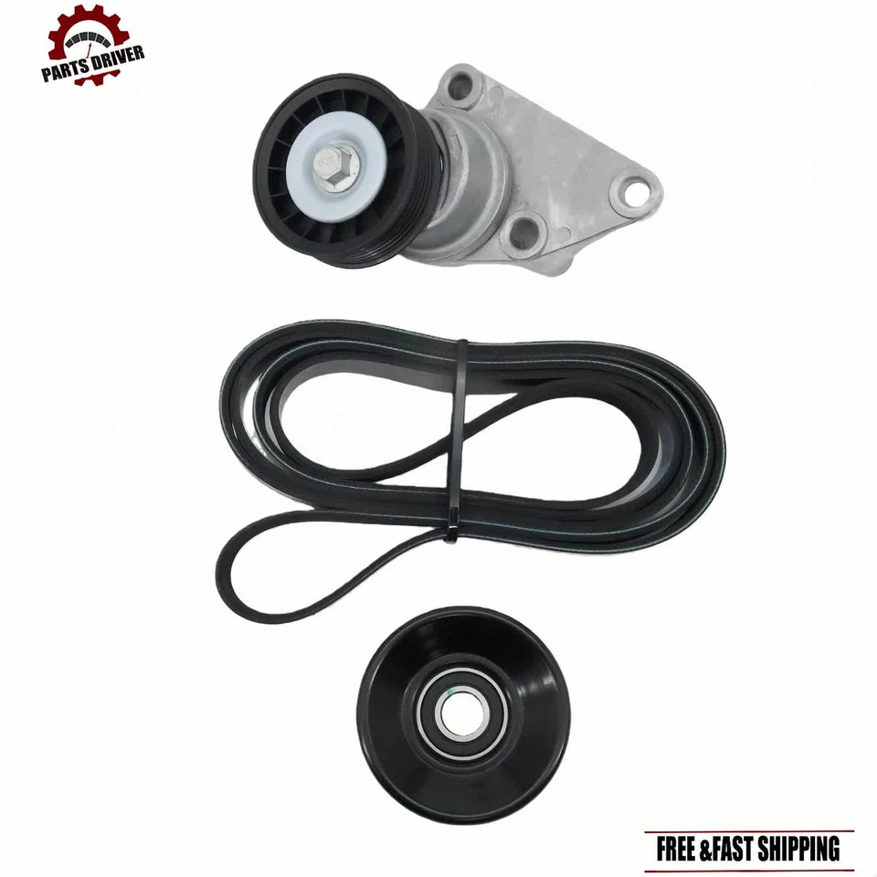 Kit de poleas tensoras de correa de transmisión para Chevy Silverado Suburban GMC Sierra Yukon Foto 3 de 4