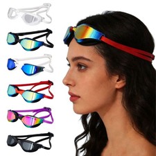HD Vision Waterproof Eyewear Adjustable Anti-fog Diving Goggles  Racing Swim