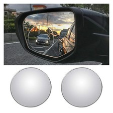 Car Blind Spot Mirror Hd Glass Wide Angle Side Rear View 2pcs Transparent
