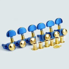 Guyker GK-D-502SP 3R3L Locking Tuners Blue Gold 1:21 Gear Ratio Electric Guitar