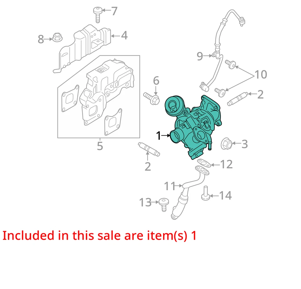 Ford Focus 2017 turbocompresor fabricante de equipos originales 69 k millas (LKQ ~ 435814735) Foto 4 de 4