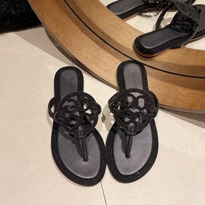 Tory Burch Miller Sandal for Women,Size 7US-Black