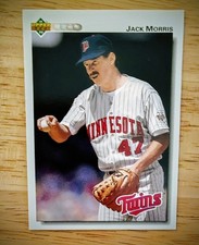 1992 Upper Deck - Jack Morris #315 with insert