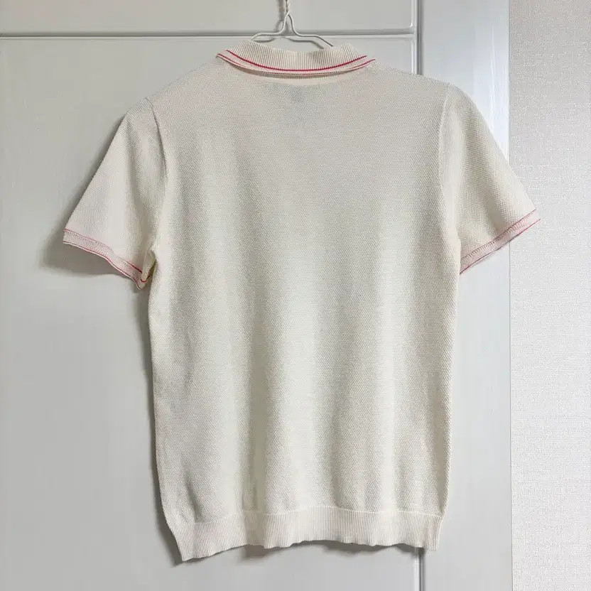 Authentic Louis Vuitton Women's White Knit Polo T-Shirt, Size S thumbnail 3