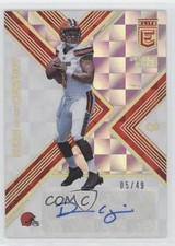 2017 Donruss Elite Turn of the Century Red 5/49 Deshone Kizer #TC-3 Auto 5c9
