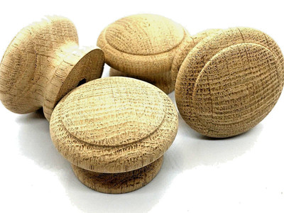 10 x große Eichenknöpfe 50 mm Holz Schrankknauf Schrank Holz Türgriff (301)