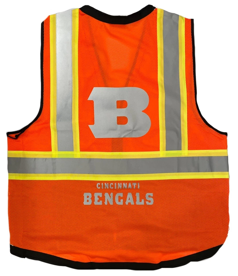 `Cincinnati Bengals Orange Reflective Safety Vest - Image 2 of 2