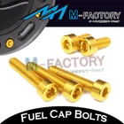 Gold CNC Billet Fuel Cap Bolts For Yamaha YZF R1 99-05 06 07 08 09 10 11 12 13