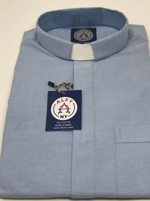 Camicie uomo MANICA LUNGA premium CLERGY,CATTOLICHE,PRETE camicie 100% COTONE - Immagine 4 di 4