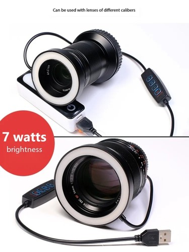 Outdoor Macro Photography Round Flash Light LED Ring Fill-in Lamp Lens Focus - Picture 3 of 35