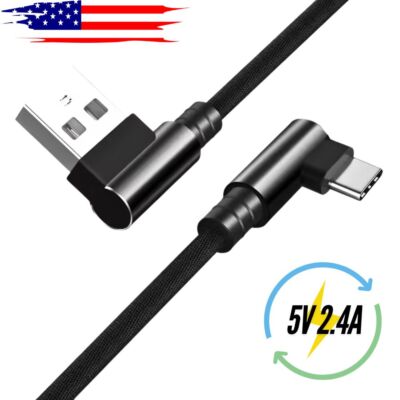USB-C 90 Degree Elbow Fast Charging Phone Data Cable For iPhone 15 16 Samsung LG