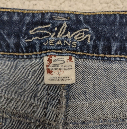 Silver Marti Lavado Oscuro Mezcla Algodón Denim Pantalones Cortos Calientes Damas Talla 31 - Imagen 3 de 8