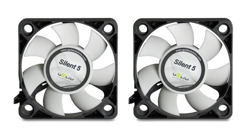 2 x Pack of Gelid Solutions Silent 5 50mm Case Fans 4000 RPM 12.9CFM 23dBA RM48 - Afbeelding 1 van 5