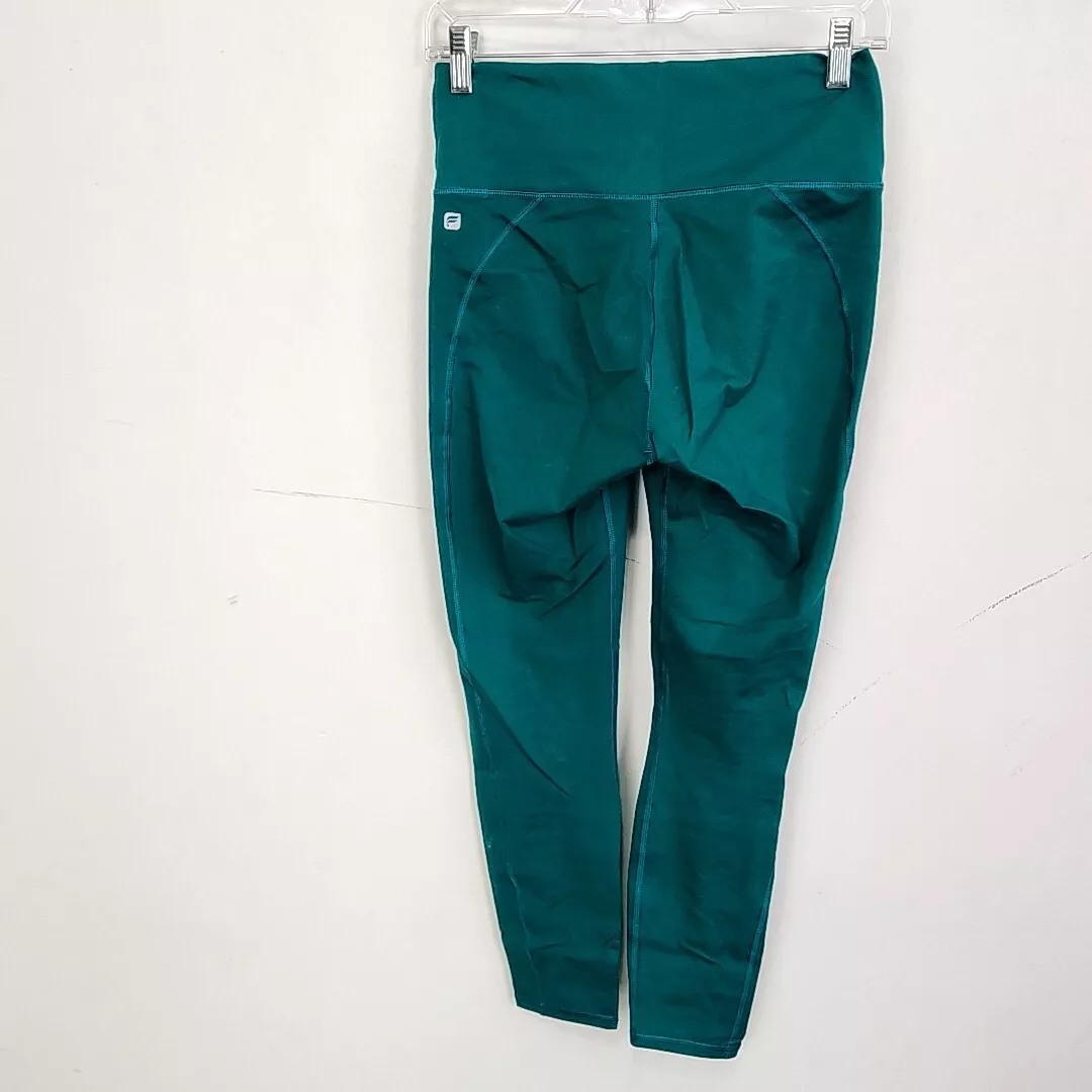 fabletics teal athletic yoga capri leggings