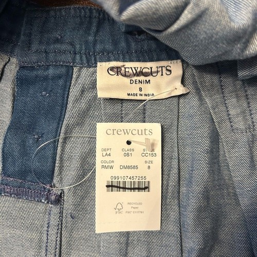 J. Crew Girls' Pinafore Dress in Drapey Denim Size 8 NWT #CC153 - Picture 6 of 7