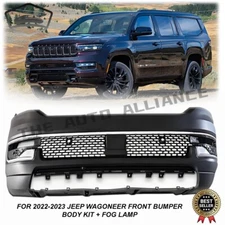 For 2022-2024 Jeep Wagoneer Front Bumper Body Kit Assembly w/ Fog Light Complete