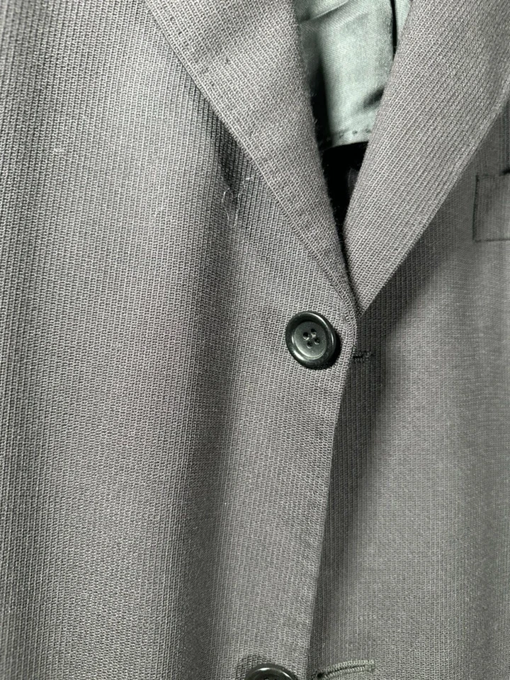 Canali Proposta Barneys NY Pure Wool Blazer Solid Black  Made In Italy US  54 L - Image 2 of 4
