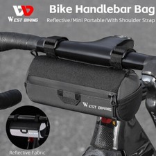 WEST BIKING Bicycle Handlebar Bag Shoulder Bag Waterproof Reflective Bike Bag