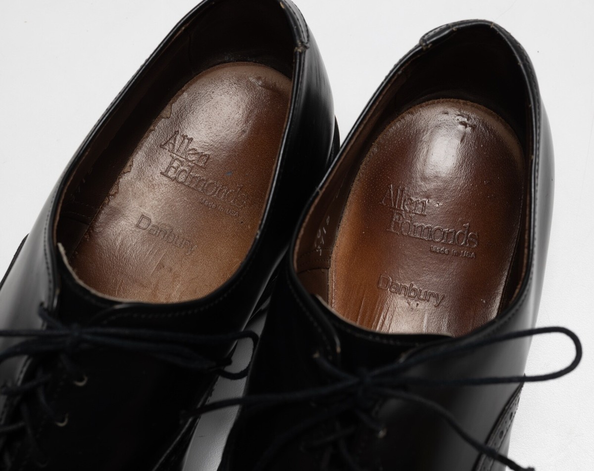 Mens Allen Edmonds Danbury Black Leather Oxford Formal Dress 