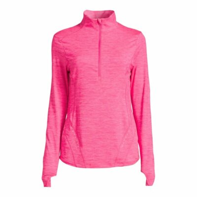 Avia  ~ Medium (8-10) ~ Pink ~ 1/4 Zip ~ Pullover ~ Lightweight ~ Heather Top