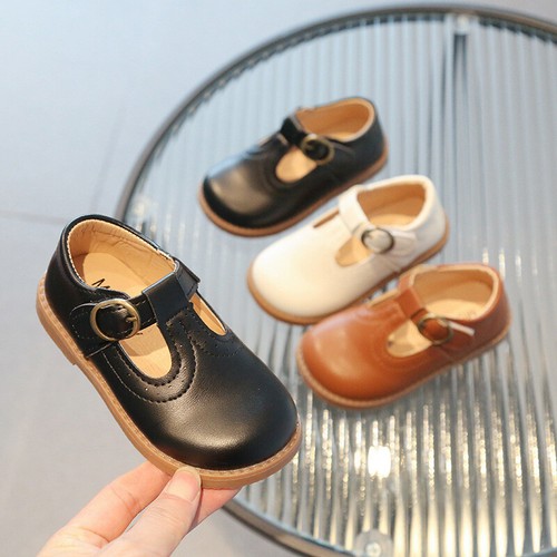 Boys Girls Toddler Leather Loafers Slip On Formal Party Shoes School Shoes Size - Picture 4 of 24
