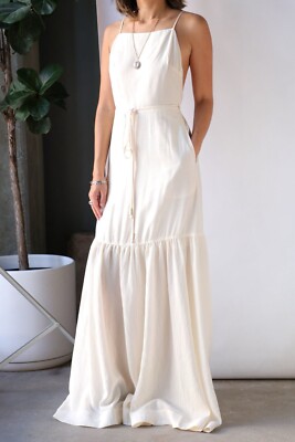 $445 Jonathan Simkhai Strappy Maxi Coverup Sleeveless Dress Dress Size Small