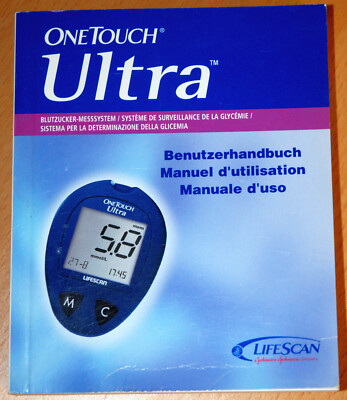 Benutzer Handbuch Gebrauchsanleitung ''Blutzucker-Messsystem OneTouch Ultra.''