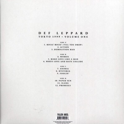 Def Leppard - Tokyo 1999 Vol 1 2LP Vinyl Gatefold Jacket Live FM