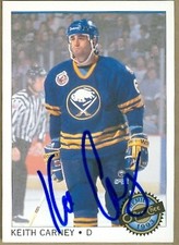 Keith Carney autographed Hockey Card (Buffalo Sabres) 1993 O-Pee-Chee #81
