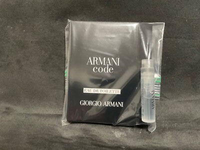 GIORGIO ARMANI  CODE  MENS : EAU DE TOILETTE SAMPLE NEW Vial