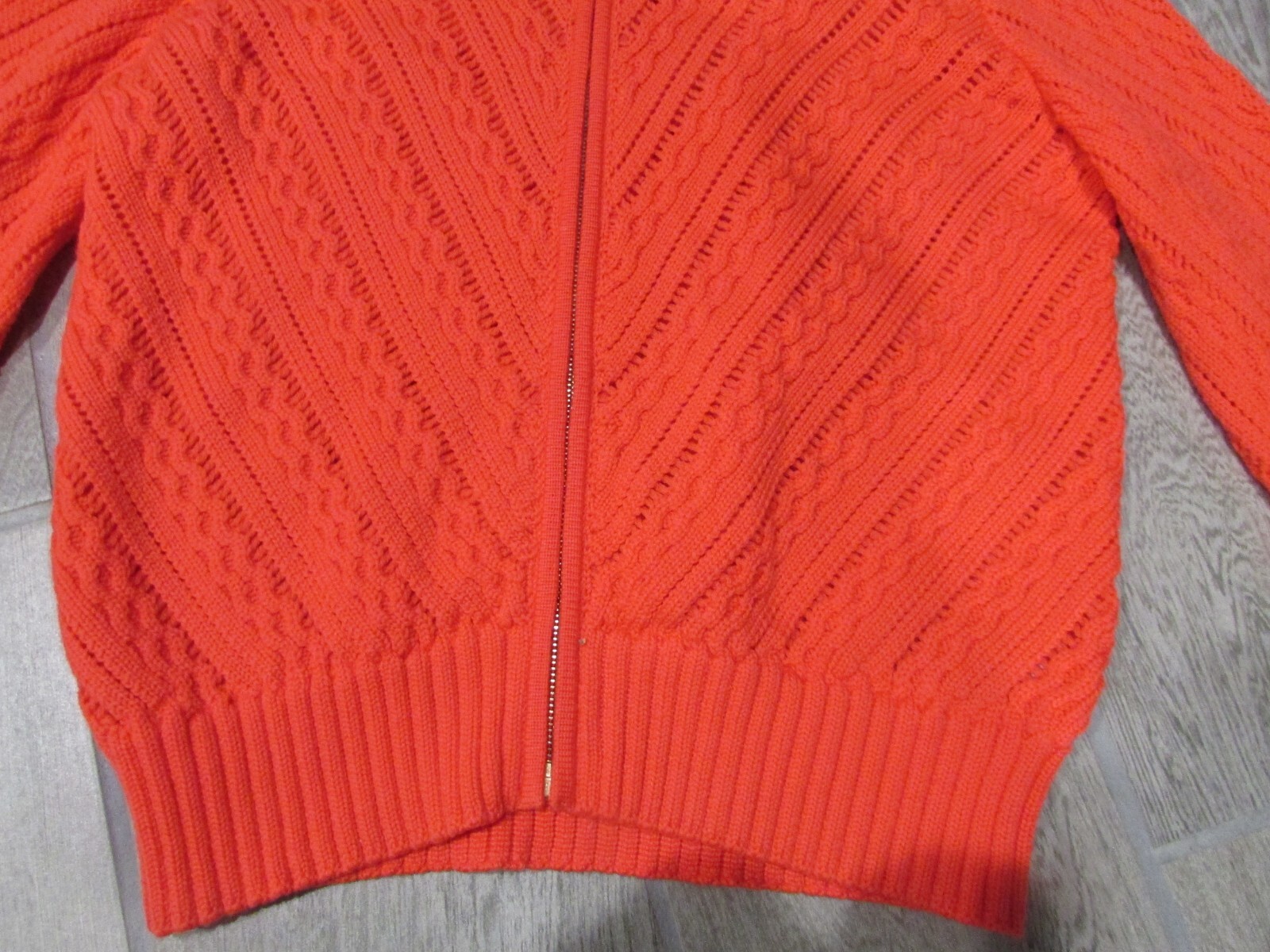ST. JOHN Knit Zip Up Jacket Sweater red wool Womens Small eBay
