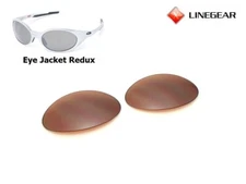 LINEGEAR Mahogany Brown Non-Polarized Lens for Oakley Eye Jacket REDUX [EJR-MB]