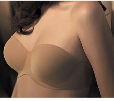 Felina 38D Hint of Skin Underwire Contour Strapless Bra 6202 Nude