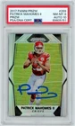 Patrick Mahomes II Signed 2017 Panini Silver Prizm Rookie Card PSA 8/GEM 10 AUTO