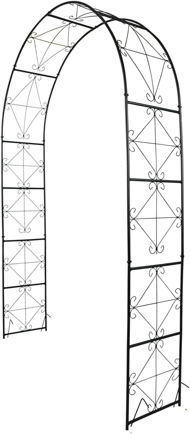 Metal Garden Arch 7.2ft X 4.5ft Garden Arbor for Climbing Plant Outdoor Garden