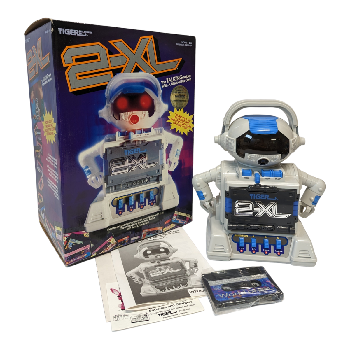 [可動品]TIGER ELECTRONICS 2XLロボット型カセットプレーヤー Vintage 1992 Tiger Electronics 2XL TALKING ROBOT Cassette
