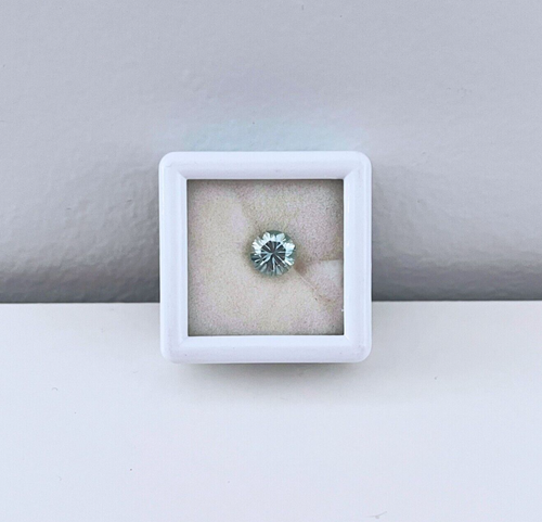 Loose Light Aqua Blue 1 Carat 6.3mm Round Moissanite Gemstone Stone Eye Clean