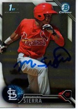 Magneuris Sierra St. Louis Cardinals 2016 Bowman Chrome Rookie Signed Card