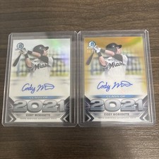 2021 Bowman Draft Chrome Cody Morissette Class of 2021 2-card Auto Lot /50 +/250