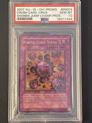 Yu-Gi-Oh! Crush Card Virus - SJCS-EN004 - Ultra Rare PSA 10 Gem Mint Pop 1 Of 5! | eBay Yu-Gi-Oh! Crush Card Virus - SJCS-EN004 - Ultra Rare PSA 10 Gem Mint Pop 1 Of 5! | eBay