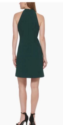 Vince Camuto Bow-Neck Halter Dress - Hunter - Size 6